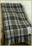 Cotswold Woollen Weavers Welsh Country Rustic Plaid Throw Grey/Charcoal