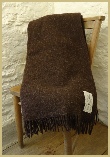 Natural British Wool Leno Throw - Peat