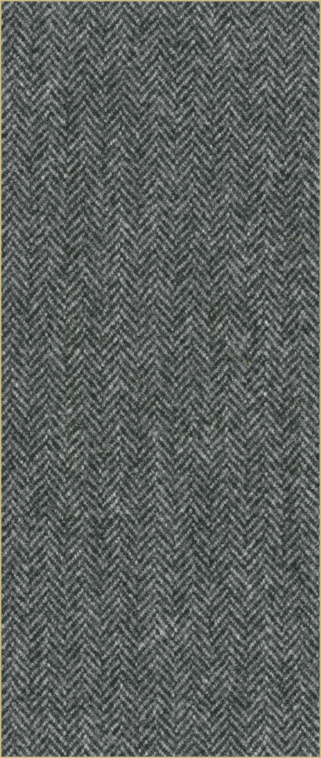 Cotswold Woollen Weavers' Pure New Wool herringbone upholstery cloth - Granite