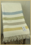 Cotswold Woollen Weavers' Witney Contemporary Point Blanket Throw Sage