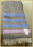 Cotswold Woollen Weavers' Witney Contemporary Point Blanket Throw Azure