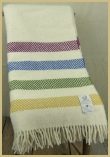 Cotswold Woollen Weavers' Witney Contemporary Point Blanket Throw Pale