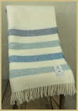 Cotswold Woollen Weavers' Witney Contemporary Point Blanket Throw Surf