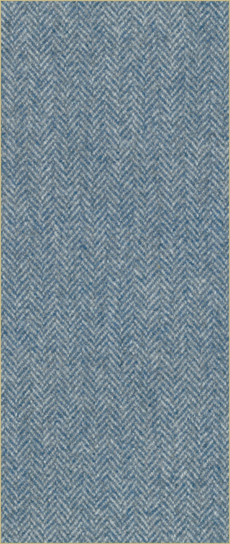 Cotswold Woollen Weavers' Pure New Wool herringbone upholstery cloth - Denim